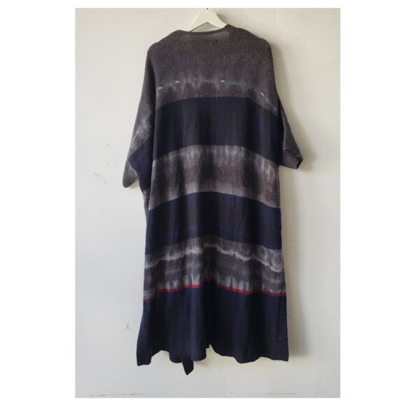Raquel Allegra Open Front Duster Wool Cashmere Blend Tie Dye Sweater - Picture 5 of 8